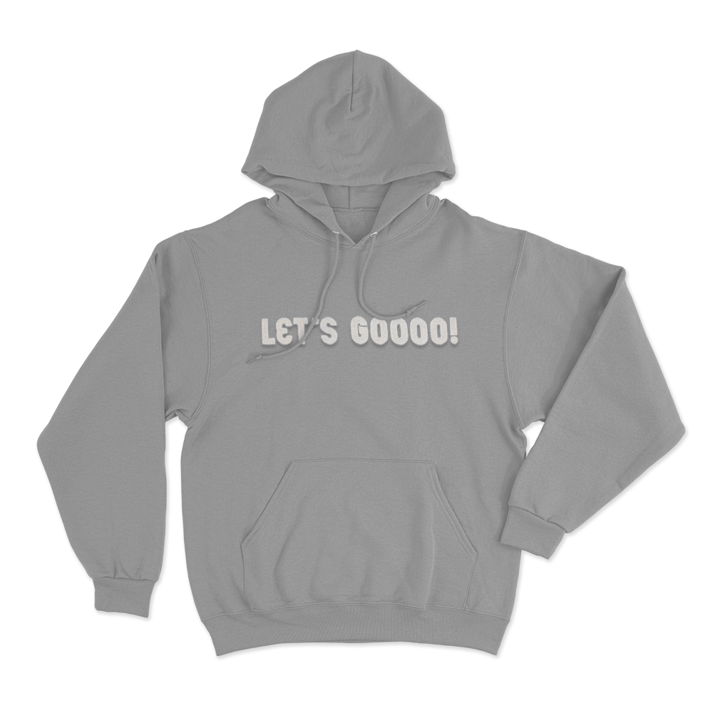 Let's Gooooo Unisex Hoodie Grey Lets Gooooo Unisex Hoodie Grey